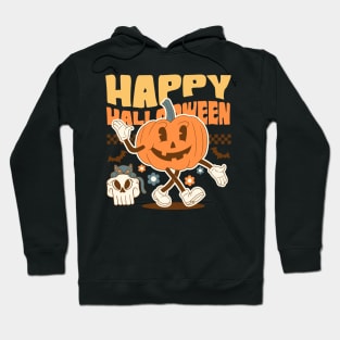 Halloween Retro Aesthetic Pumpkin 70's Style Hoodie